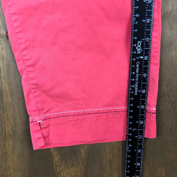 Nike Womens Pants Pink Red Cropped Capri Casual Athletic Stretch Medium - Picture 7 of 11